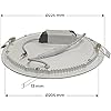  Juego 2 Downlight LED Extraplano Redondo, Iluminación 18W, Ø 22.5 cm, ancho 1 cm, Ø corte 20.5 cm, A+, blanco (4000K 1500Lm 230V)