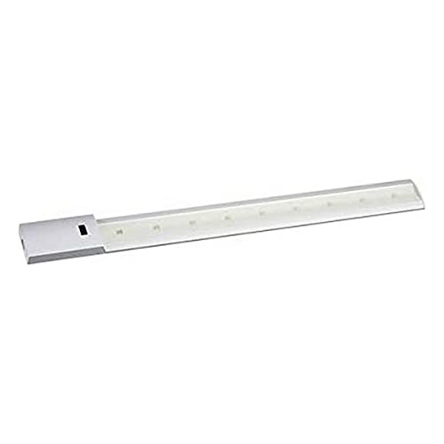 regleta LED con sensor de 10W, 780lm, luz fría 6400K. Dimensiones compactas de 5,5x59,9 cm. Ideal para iluminar espacios con eficiencia y tecnología moderna.